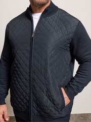 BadRhino Big & Tall Blue Full Zip Diamond Quilted Fleece - Image 4 of 6