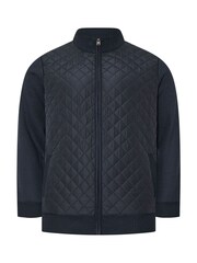 BadRhino Big & Tall Blue Full Zip Diamond Quilted Fleece - Image 5 of 6