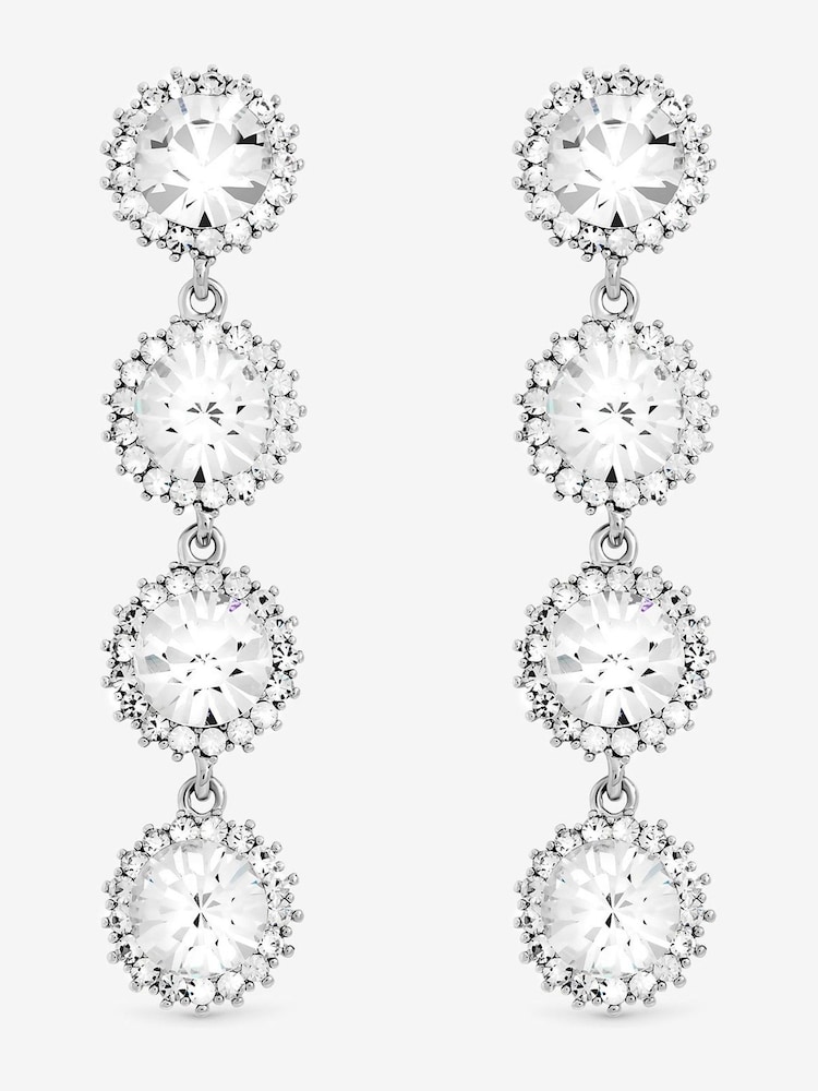 Jon Richard Silver Tone Crystal Statement Drop Earrings - Image 1 of 3