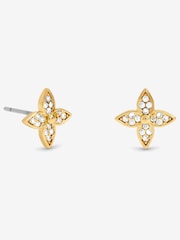 Jon Richard Gold 18K Plated Clover Earrings Gift Cracker - Image 1 of 4