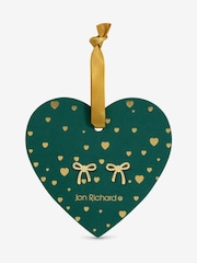 Jon Richard Gold 18K Plated Bow Earrings Hanging Heart - Image 2 of 2