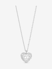 Jon Richard Silver Rhodium Plated and Pave Heart Pendant Gift Box - Image 2 of 4