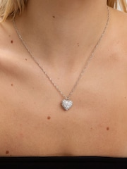 Jon Richard Silver Rhodium Plated and Pave Heart Pendant Gift Box - Image 4 of 4