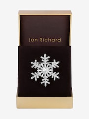 Jon Richard Silver Plated and Crystal Snowflake Brooch Gift Box - Image 2 of 2