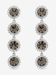 Jon Richard Silver Tone Black Diamond Statement Drop Earrings - Image 1 of 1