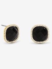 Jon Richard Gold Plated and Jet Crystal Stud Earrings - Image 2 of 2