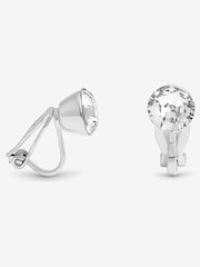 Jon Richard Silver Plated Crystal Clip Earrings - Image 1 of 1