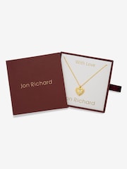 Jon Richard Gold 18K Plated Heart Pendant Gift Box - Image 1 of 3