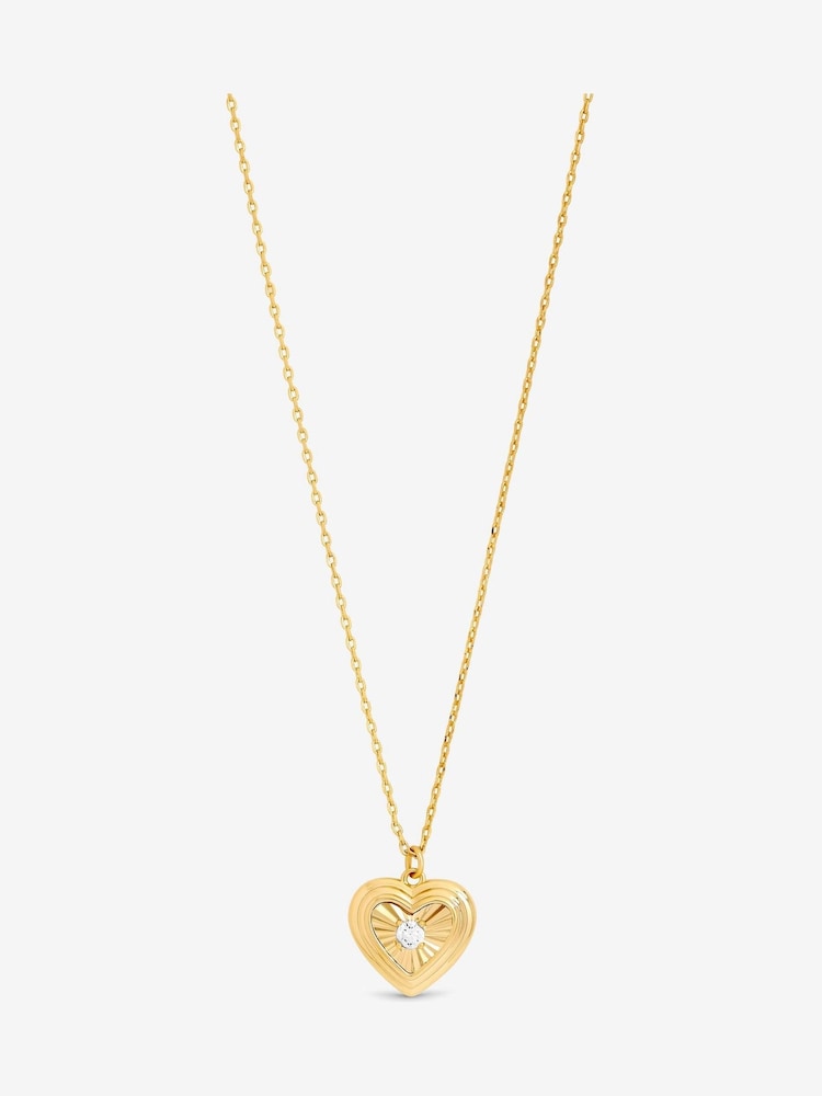Jon Richard Gold 18K Plated Heart Pendant Gift Box - Image 3 of 3