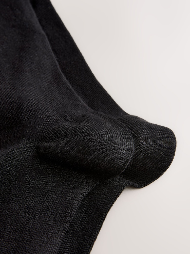 Black N. Premium Embroidered Viscose Socks 4 Pack - Image 5 of 5