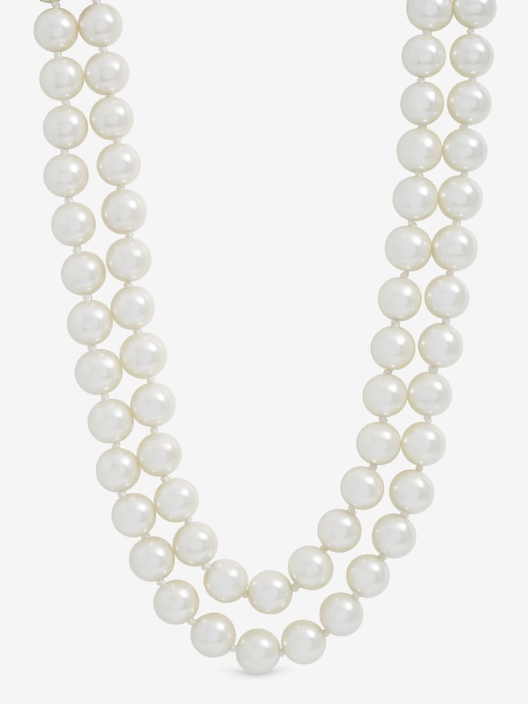 Jon Richard Gold Plated Double Row Pearl Necklace - Image 1 of 1