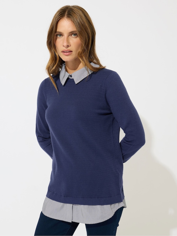 M&Co Blue 2 in 1 Jumper - Image 1 of 5