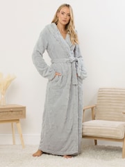 Long Tall Sally Grey Hooded Maxi Robe - Image 2 of 6