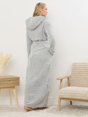 Long Tall Sally Grey Hooded Maxi Robe - Image 3 of 6