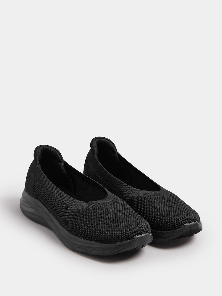 Tênis de balé Yours Curve Extra-Wide Fit em malha - Imagem 2 de 4