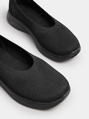 Tênis de balé Yours Curve Extra-Wide Fit em malha - Imagem 4 de 4