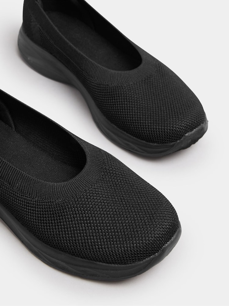 Tênis de balé Yours Curve Extra-Wide Fit em malha - Imagem 4 de 4