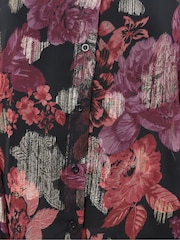 Long Tall Sally Black Jacquard Balloon Sleeve Top - Image 4 of 5