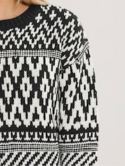 Long Tall Sally Black Fairisle Jumper - Image 4 of 5