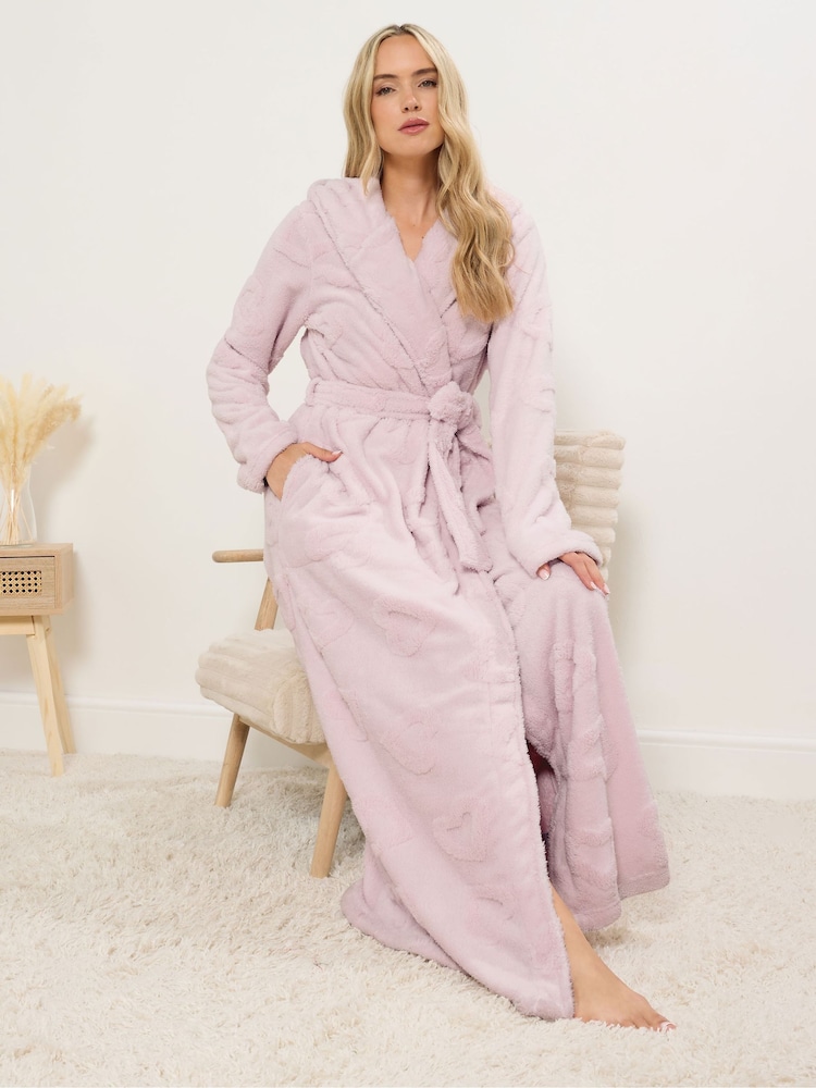 Long Tall Sally Pink Hooded Maxi Robe - Image 2 of 5 Long Tall Sally Pink Hooded Maxi Robe - Image 2 of 5