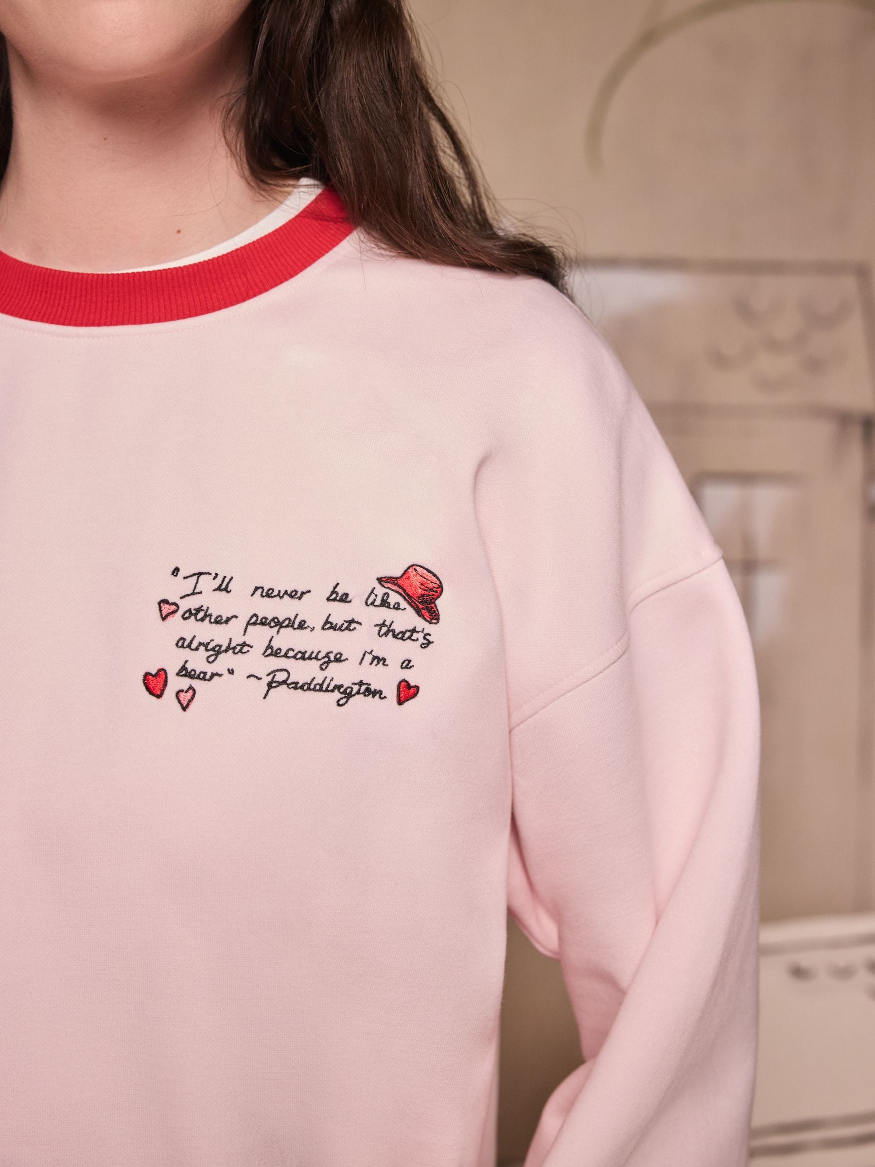 Buy Cath Kidston Pink Paddington Ballet Cotton Crew Neck