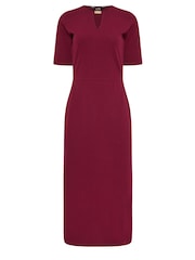 Long Tall Sally Red Keyhole Fitted Midi Dress - Image 9 of 9