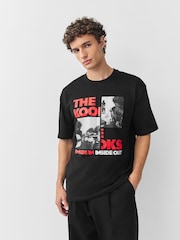 Black The Kooks Relaxed Fit Band Graphic Print T-Shirt - Image 1 of 5