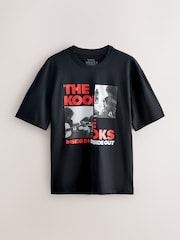 Black The Kooks Relaxed Fit Band Graphic Print T-Shirt - Image 3 of 5