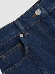 Reiss Blue June Petite Flared Seam-Detail Jeans - Image 7 of 8