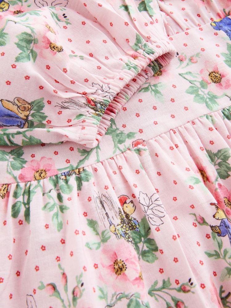Cath Kidston Pink Paddington Blossom Print Milkmaid Dress - Image 5 of 5