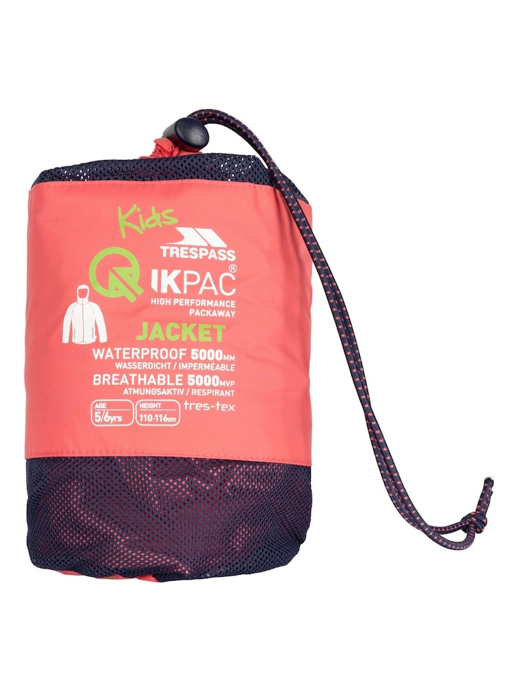 Trespass Orange Qikpac Packaway Jacket - Image 3 of 3 Trespass Orange Qikpac Packaway Jacket - Image 3 of 3