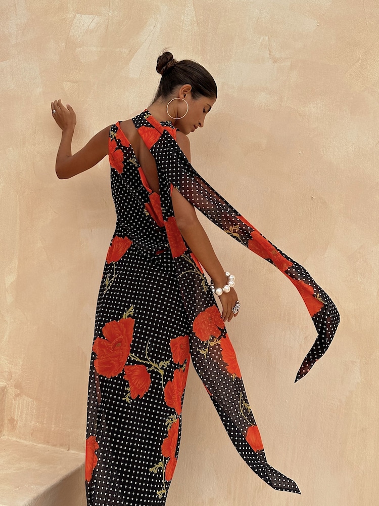 Never Fully Dressed Black Poppy Sophie Dress - Image 2 of 5 Never Fully Dressed Black Poppy Sophie Dress - Image 2 of 5