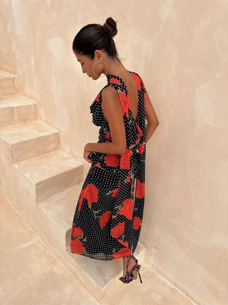 فستان Sophie بطبعة زهور الخشخاش من Never Fully Dressed - صورة 6 من 6