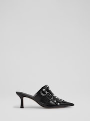 LKB London Black Atty Patent Mules - Image 1 of 4