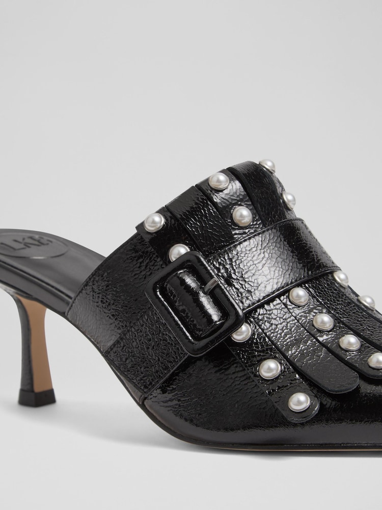 LKB London Black Atty Patent Mules - Image 4 of 4