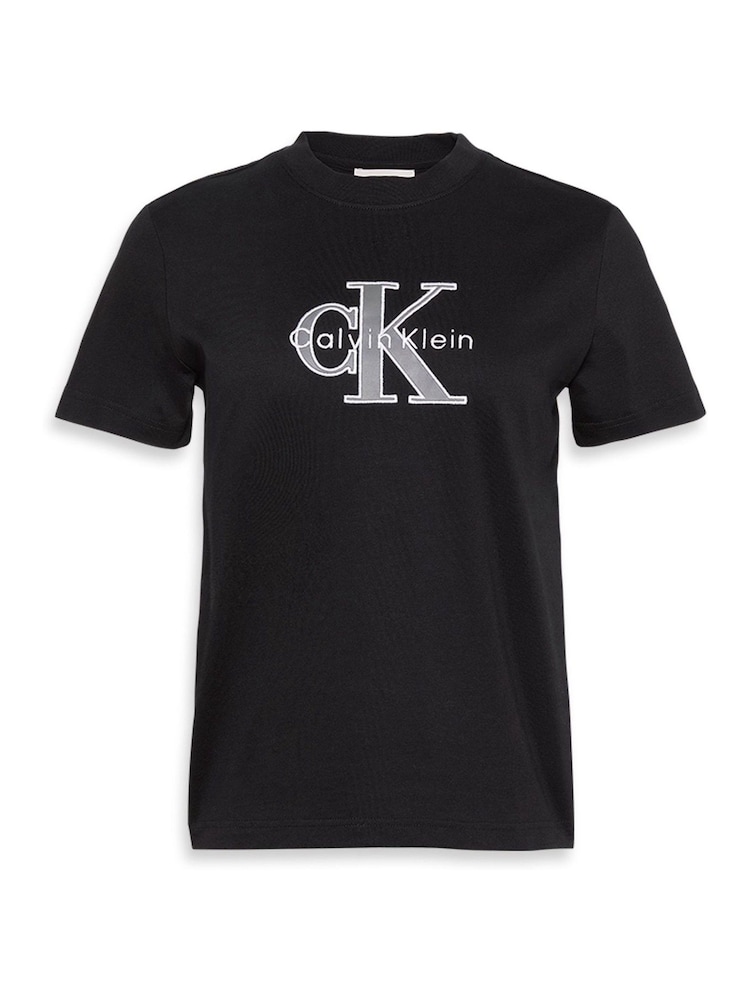 Calvin Klein Black Monogram Logo T-Shirt - Image 6 of 6 Calvin Klein Black Monogram Logo T-Shirt - Image 6 of 6