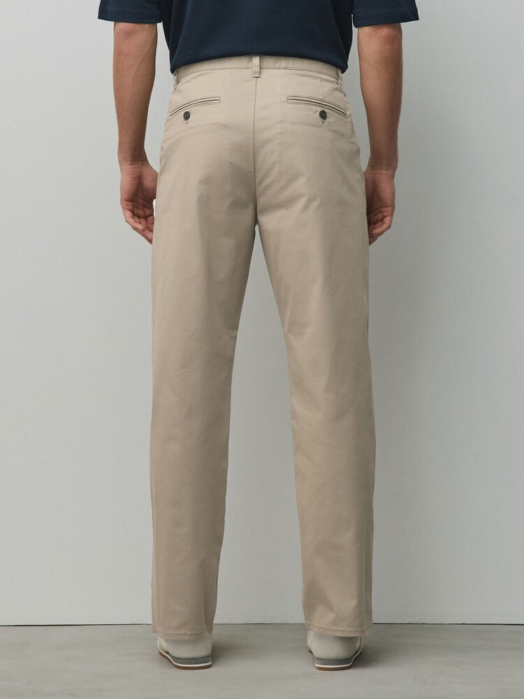 Stone Straight Fit Cotton Rich Stretch Chinos - Image 2 of 10 Stone Straight Fit Cotton Rich Stretch Chinos - Image 2 of 10