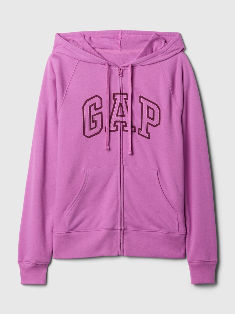 Gap Purple Logo Zip Through Relaxed Hoodie - Image 5 of 5 Gap Purple Logo Zip Through Relaxed Hoodie - Image 5 of 5