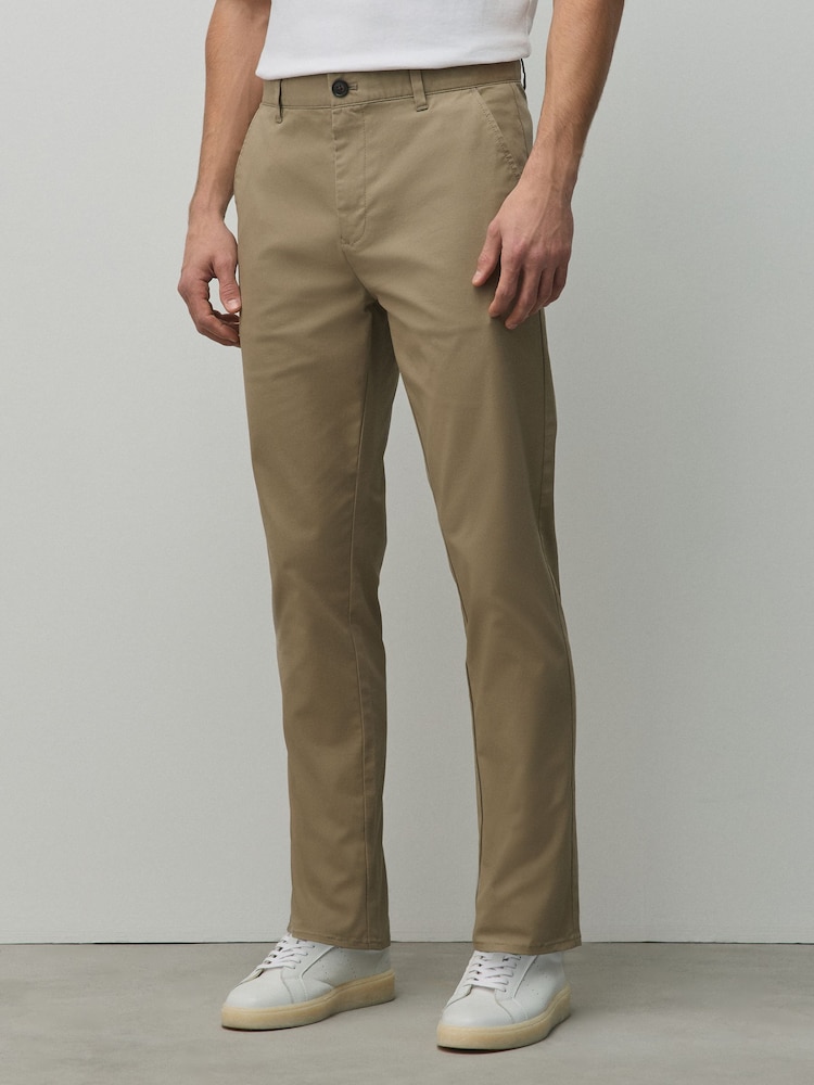 Stone Skinny Fit Cotton Rich Stretch Chinos - Image 1 of 6 Stone Skinny Fit Cotton Rich Stretch Chinos - Image 1 of 6