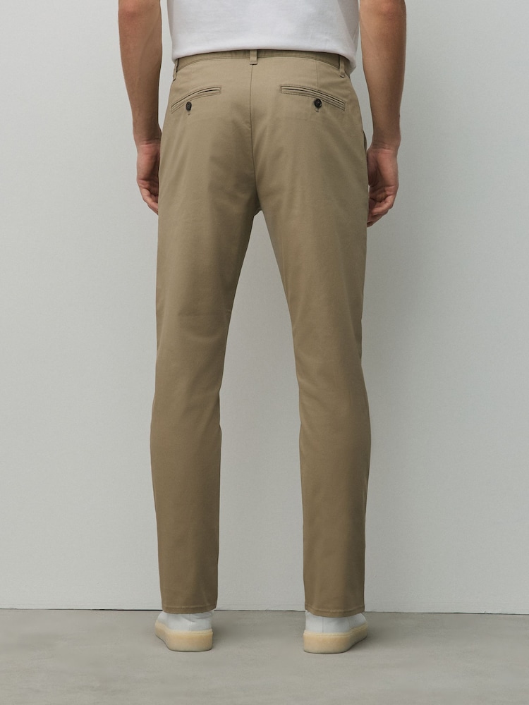 Stone Skinny Fit Cotton Rich Stretch Chinos - Image 2 of 6 Stone Skinny Fit Cotton Rich Stretch Chinos - Image 2 of 6