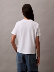 Calvin Klein White Monogram Logo T-Shirt - Image 2 of 6