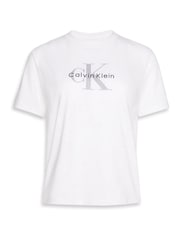 Calvin Klein White Monogram Logo T-Shirt - Image 6 of 6