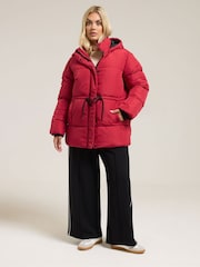 Yours Curve Red Padded Jacket - Image 2 of 5