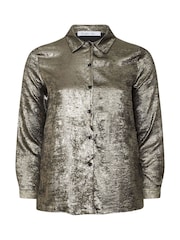 Yours Curve Gold London Metallic Shirt - Image 5 of 5