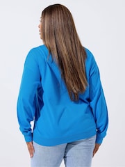 Yours Curve Blue Limited Sweat Top - Image 3 of 5