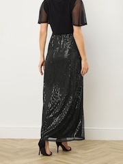 Long Tall Sally Black Sequin Maxi Skirt - Image 2 of 5