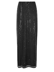 Long Tall Sally Black Sequin Maxi Skirt - Image 4 of 5