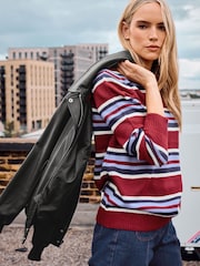 Long Tall Sally Red Striped Jumper - Image 4 of 6
