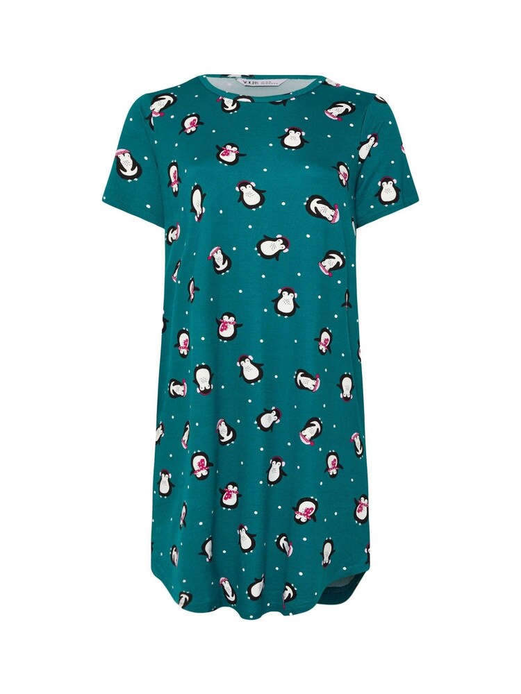 أزرق - Yours Curve Soft Touch Nightdress - صورة 5 من 5