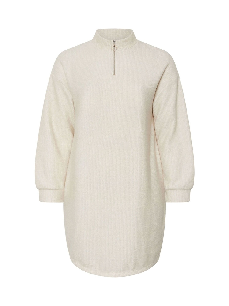 Yours Curve Natural Soft Touch Ribbed Zip Through Dress - Image 5 of 5 Yours Curve Natural Soft Touch Ribbed Zip Through Dress - Image 5 of 5